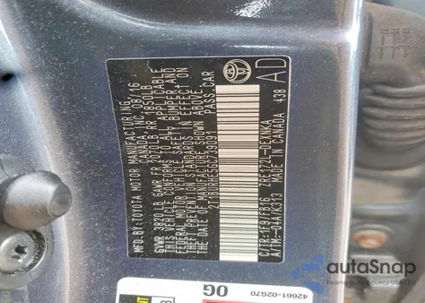 2016 Toyota Corolla L z USA, uszkodzony, nr VIN 2T1BURHE5GC739091